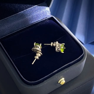 Gucci Verde Crystal Stud Earrings