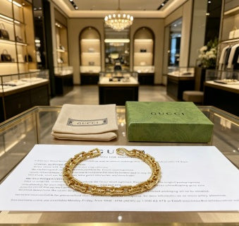 Gucci Interlocking G Geometric Link Chain Bracelet