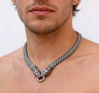 Gucci Interlocking G Snake Chain Link Necklace