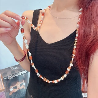 CHANEL Camellia Pearl Layered Necklace