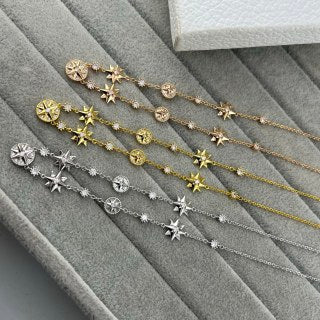 Dior Celestial Star Medallion Layered Necklace