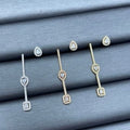 Messika Lucky Move Diamond Drop Stud Earrings