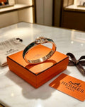Hermès Vert Fumé Enamel Clic H Bracelet