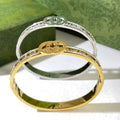 Gucci Interlocking Oval Emblem Pavé Edge Bangle Bracelet
