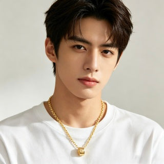 Gucci GG Barrel Charm Long Chain Necklace