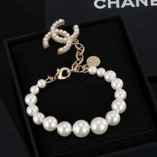 CHANEL Pearl Grace Crystal Bracelet