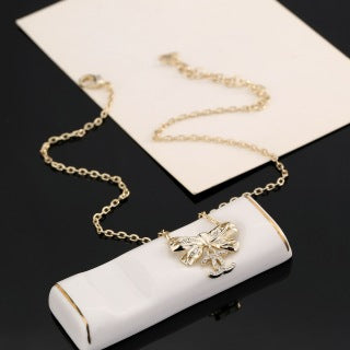 CHANEL Crystal Blossom Pendant Necklace