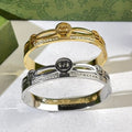 Gucci GG Crystal Double Band Cuff Bracelet