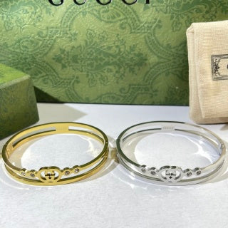 Gucci GG Crystal Wave Cuff Bracelet