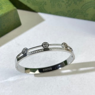 Gucci GG Crystal Line Cuff Bracelet