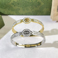 Gucci GG Medallion Pavé Crystal Cuff Bracelet