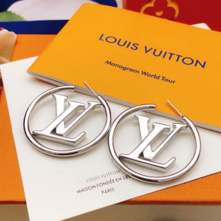 Louis Vuitton Circle Monogram Stud Earrings
