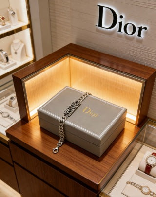 Dior Oblique Engraved Bar Chain Bracelet