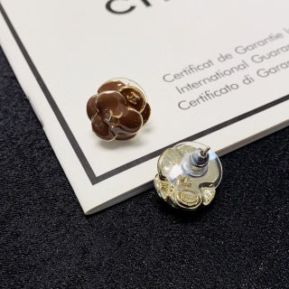 CHANEL Camellia Petal Bloom Stud Earrings