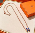 Hermès Mini Chaine d’Ancre Enamel Pendant Necklace