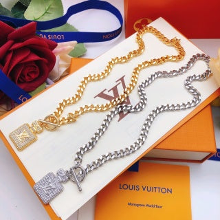 Louis Vuitton Signature Lock Chain Necklace