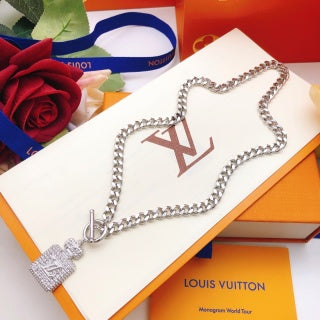 Louis Vuitton Signature Lock Chain Necklace