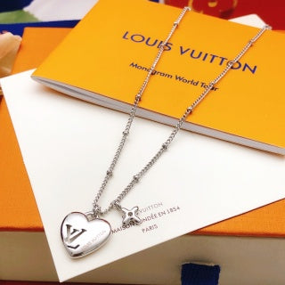 Louis Vuitton Heart Lock Pendant Necklace