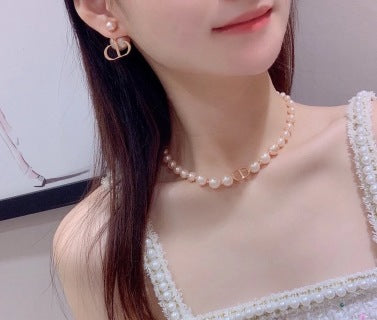 Dior Liora Pearl Orbital CD Stud Earrings