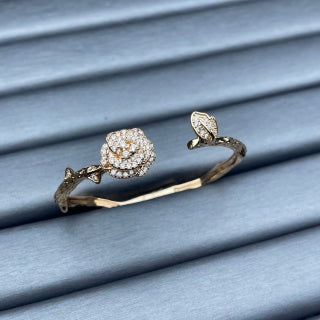 Dior Rose Bloom Crystal Open Bangle