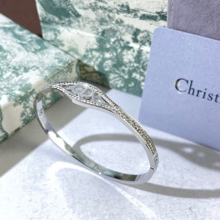 Dior Liora Crystal CD Oval Cuff Bracelet