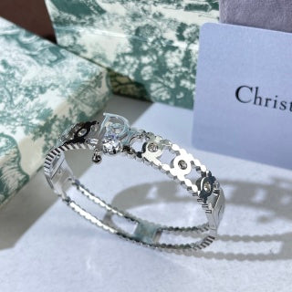 Dior Liora Crystal CD Open Cuff Bracelet