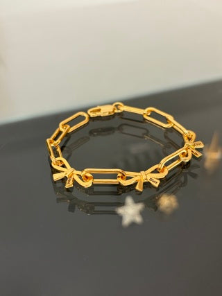 Dior Ribbon Bow Link Bracelet
