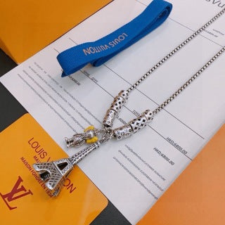 Louis Vuitton Monogram Key Pendant Chain Necklace