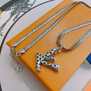 Louis Vuitton Monogram Arrow Pendant Chain Necklace