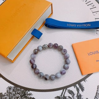 Louis Vuitton Amethyst Bead Monogram Bracelet