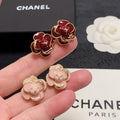Chanel Enamel Blossom Stud Earrings