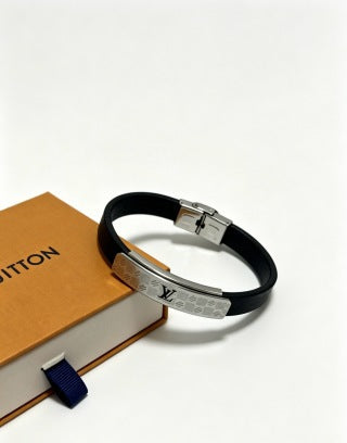 Louis Vuitton Monogram Plate Leather Bracelet