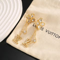 Louis Vuitton Blossom Butterfly Drop Stud Earrings