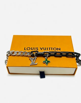 Louis Vuitton Monogram Butterfly Contrast Link Bracelet