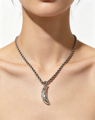 Louis Vuitton Monogram Curve Pendant Rope Necklace