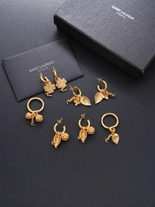 YSL Jardin Trèfle Clover Hoop Earrings