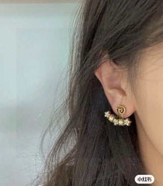 Gucci Interlocking G Crystal Wing Drop Earrings
