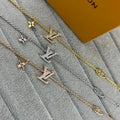 Louis Vuitton Diamond Letter Charm Chain Bracelet