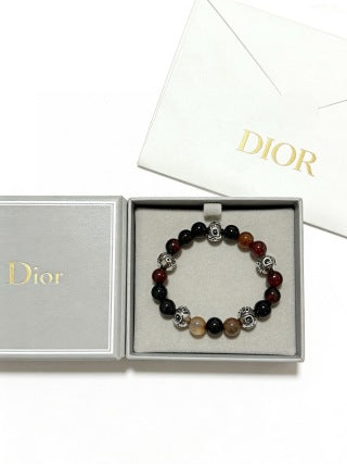 Dior Evelyne Multicolor Gemstone Bead Charm Bracelet