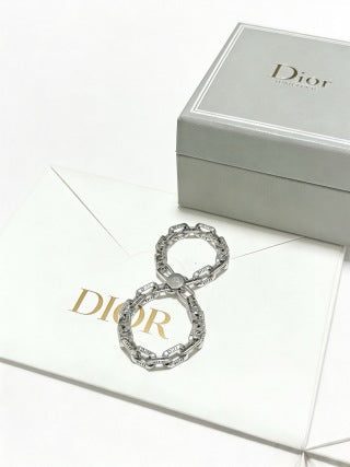 Dior Evelyne Silver CD Link Chain Bracelet