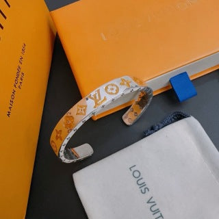 Louis Vuitton Monogram Dual Tone Cuff Bracelet