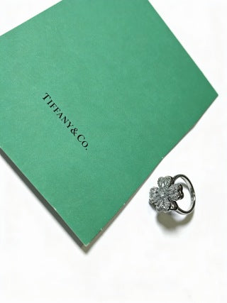 Tiffany Victoria Diamond Flower Ring in Platinum – Elegant Floral Luxury Jewelry