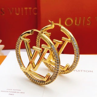 Louis Vuitton Radiant Monogram Circle Stud Earrings