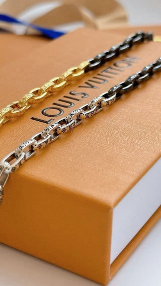 Louis Vuitton Tri Tone Fusion Chain Necklace