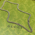 Gucci GG Woven Rope Chain Silver Necklace