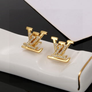 Louis Vuitton Diamond Monogram Stud Earrings