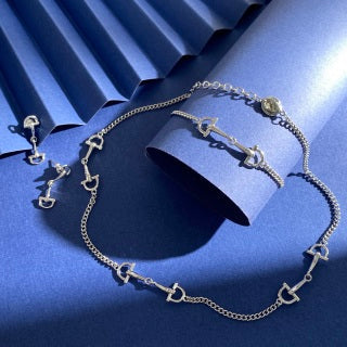 Gucci Equestrian Horsebit Double Layer Chain Necklace