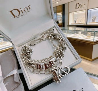 Dior Oblique Multi Charm Link Bracelet