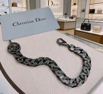 Dior Oblique Vintage Link Chain Bracelet