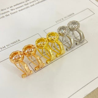 Chanel Crystal Hoop Clip-On Earrings